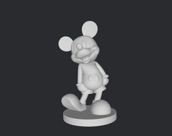 witte mickey mouse beeldje standbeeld 3D-print