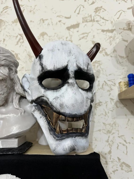 Japanese Ghostwire Mask Tokyo Hannya Mask Oni Oriental Art