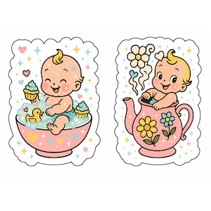 Kewpie Sticker Pack- Cottagecore Coquette Vinyl Sticker Set (3 pcs)