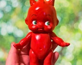 Poseable Kewpie Doll: Lil Devil Edition - Hand-painted With