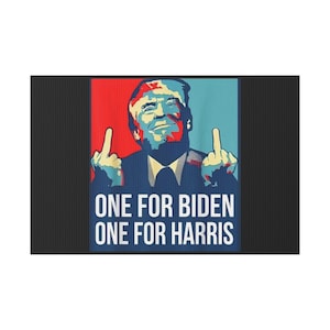 Political Yard Sign, Trump Middle Finger Protest Sign, Offensive Funny Outdoor Decor, Election Season Decor, Trump Sign, Gag Gift Yard