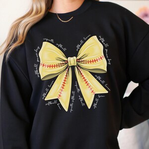 Softball Shirt, Coquette Softball Sweatshirt, Softball Bow Shirt, Softball Mom Shirt,Game Day Shirt,Fall Sports Gift,Gift for softball Lover