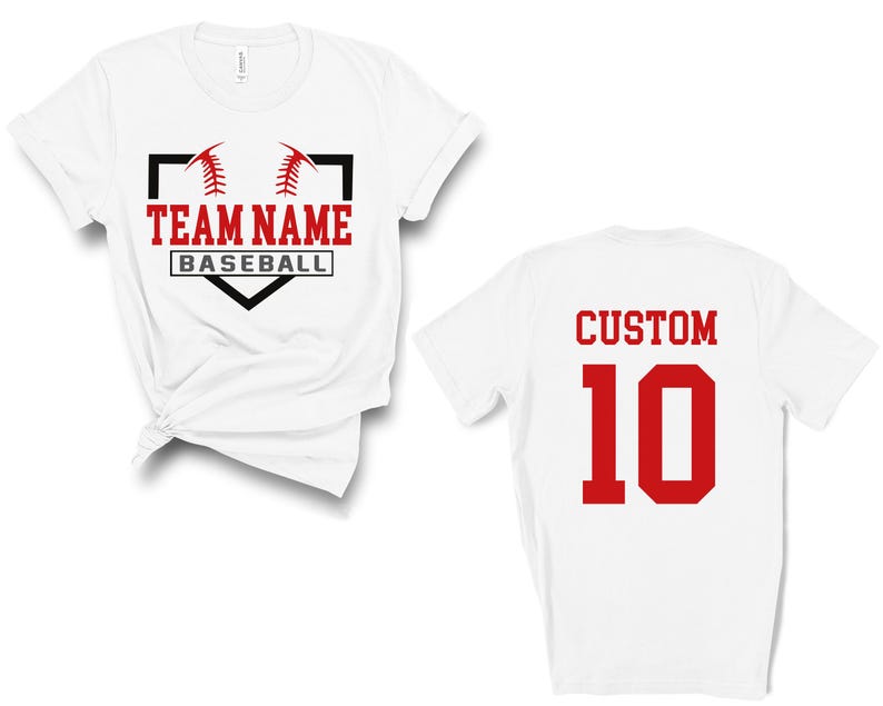 Custom Baseball Team Mascot T-shirt, Personalized Baseball Mom Tee - Etsy