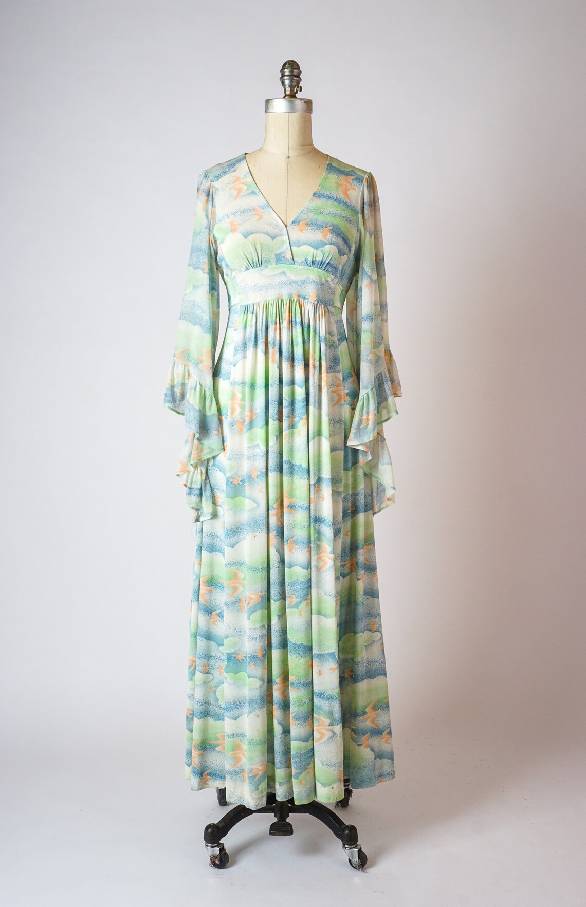 Vintage 1970s Novelty Print Maxi Dress 70s Novelty Print of Etsy