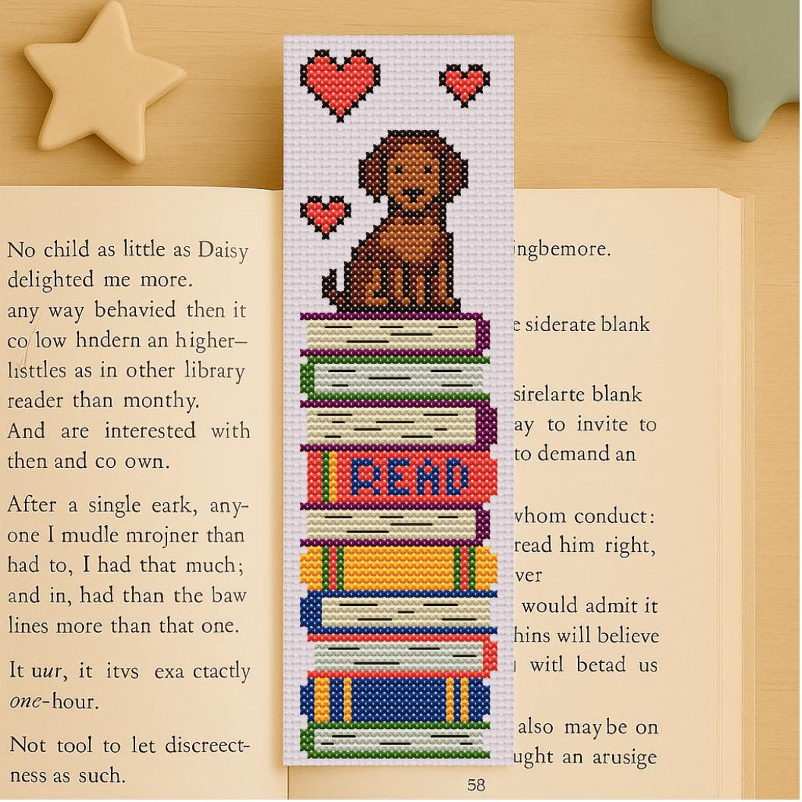 puppy-books-cross-stitch-bookmark-pattern-pdf-etsy
