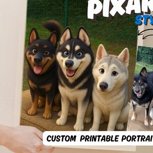 Custom Pixar Style Portrait, Custom Cartoon Pictures, Custom Character Digital Print