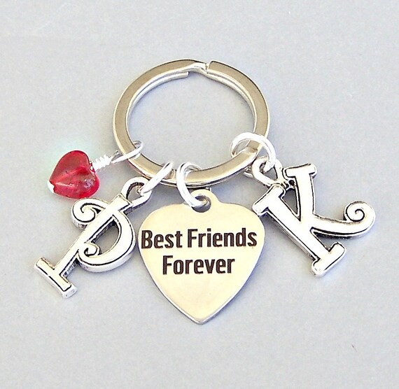2Pcs/Set Best Friends Forever Crysta Birthstone Jewelry Friendship THELMA  LOUISE Pistol Gun Key Chain Keyring
