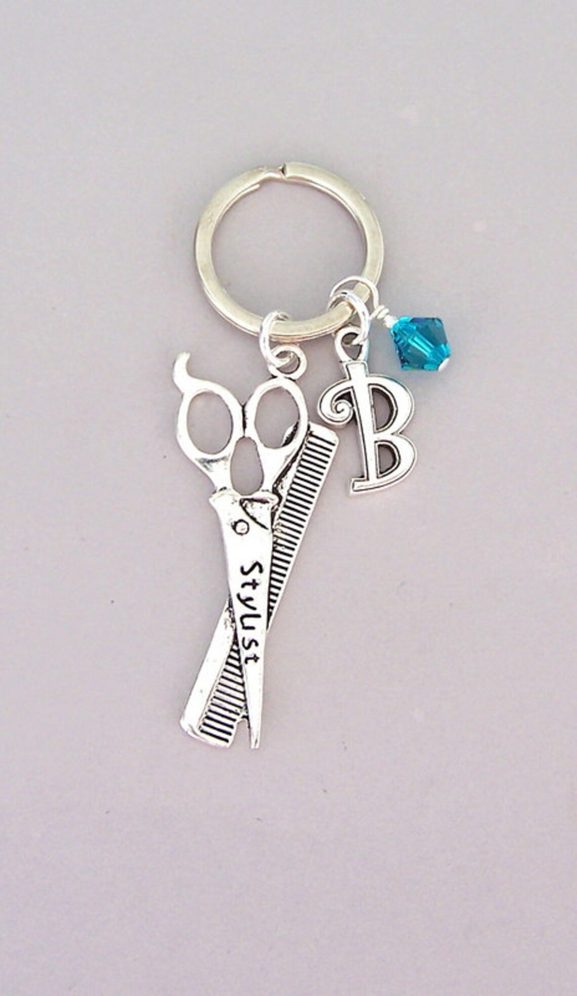 Personalized hairdresser keyring handmade hairstylist Etsy