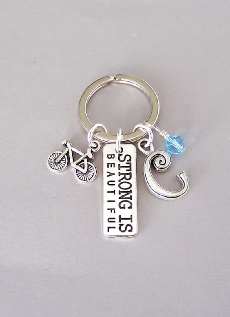 Personalized Bicyclist Keyring Bike Rider Bicycle Key Ring Etsy