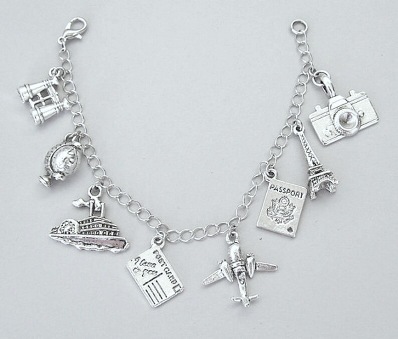 Travel Bracelet or Travel Necklace Travel Charm Bracelet Etsy