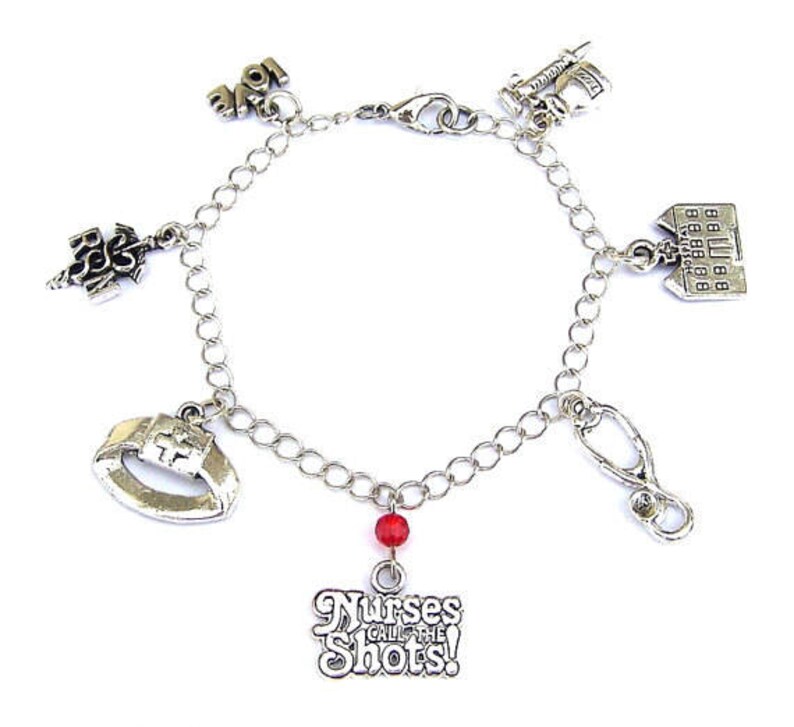 Sterling Silver Registered Nurse Cross Profession Charm For European Bracelets
