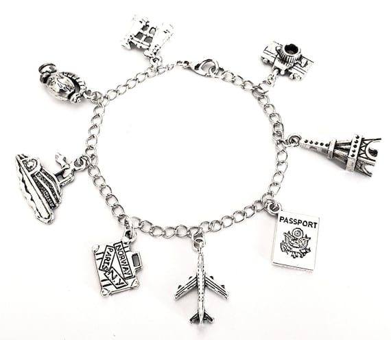 Travel charm bracelet deals