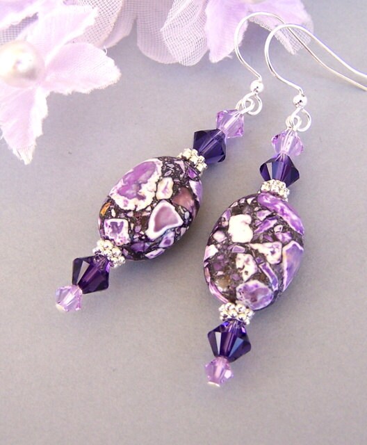 thumbnail interactive-video image 1 of Purple Magnesite 4mm Round Beads - 35cm Strand For DIY Bracelets 1 of 5