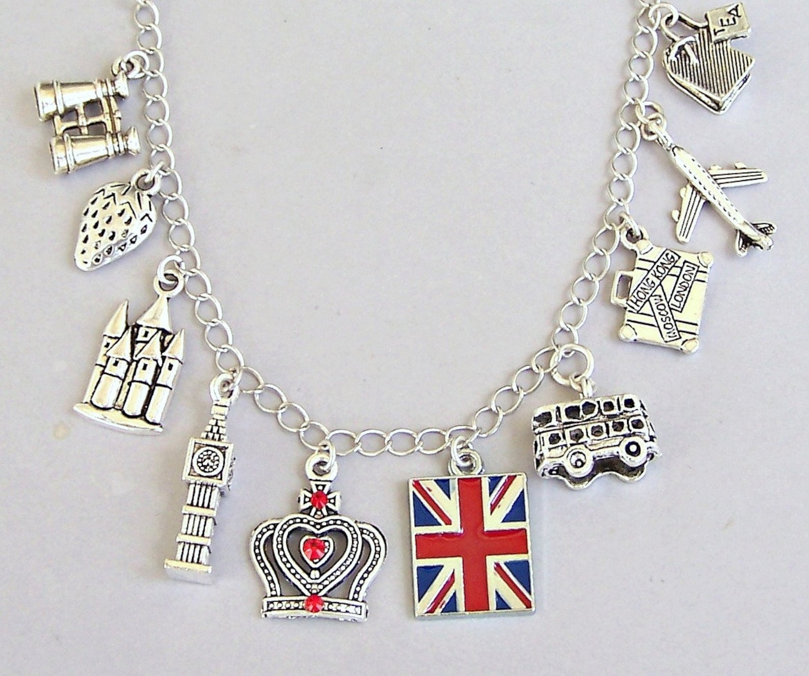 London Charm Bracelet England Bracelet Travel Love London Etsy