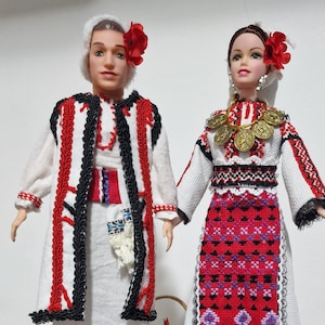 Handmade Vlach bridal dolls | Traditional costume from Pleven region | Bulgarian folklore