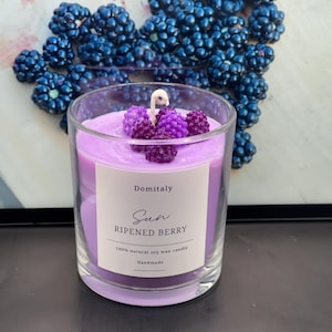 7 OZ Natural Organic Soy Candle ( Sun Ripened Berry )
