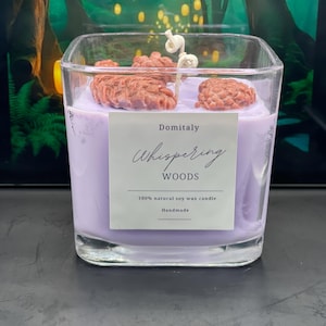 13 OZ Organic Soy  Candle  ,Whispering Woods !!(Freesia + Linen + Cedarwood)