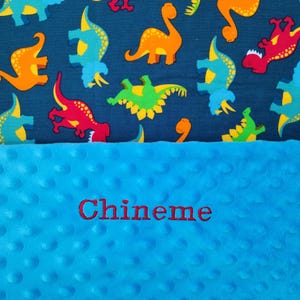 Custom Made Double Minky Print Travel Pillow for Kids. Flannel pillow, Cotton 12 x 16