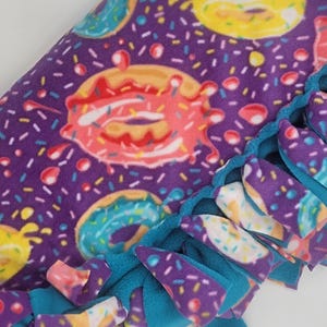 Extra Large Adult Paw Heart Buffalo Check print Fleece, No Sew , No Tie Blanket, Reversible tie Blanket 58 x 90. Perfect Gift.