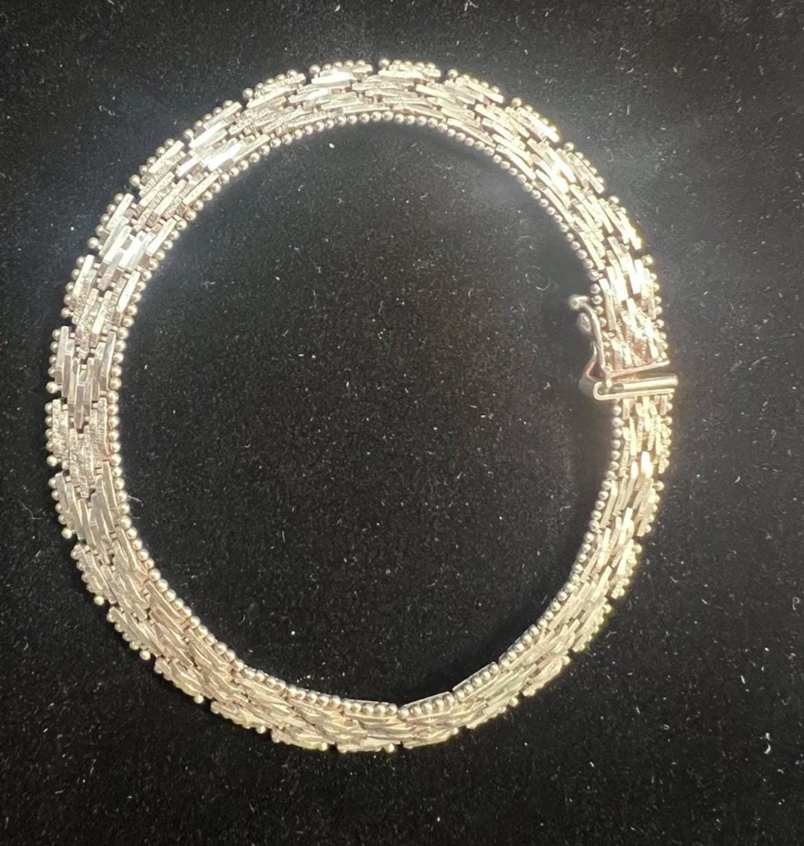 Sterling Silver Bracelet 925 Italy 15.45 Grams