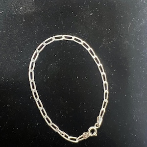 925 Sterling Silver Italy Chain Link Bracelet