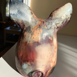 pit fired pig, ceramic pig, pet pig image 3