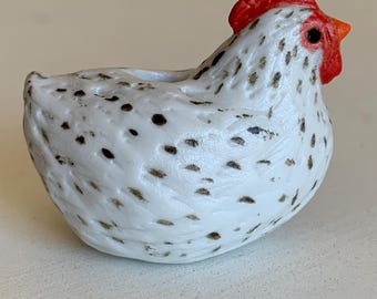 porcelain chicken birthday candle holder, cake topper