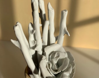 porcelain rosebud and branches
