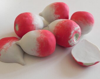 super realistic porcelain radishes faux food photo styling