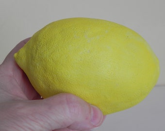 large porcelain lemon sculpture faux fruit photo stylist