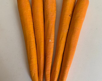 4 super realistic porcelain carrots