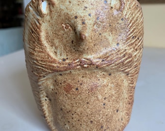 stoneware hedgehog vase