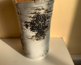 porcelain birch branch bud vase