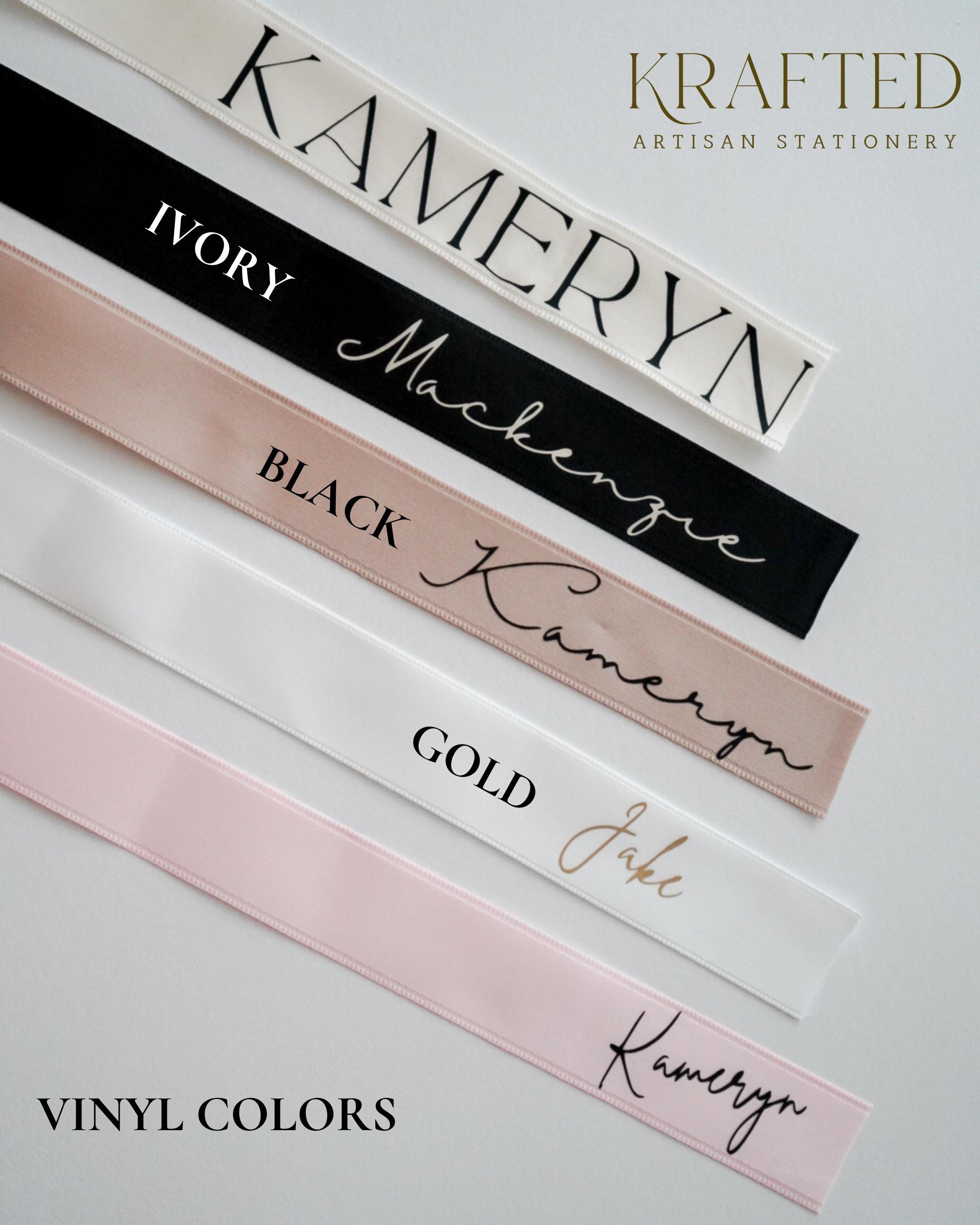 Ribbon Name Place Tag | Personalized Drink Tags | Bow Place Cards - Etsy