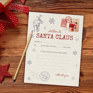 Brief an Santa | Sofortdownload | Wunschliste für Kids