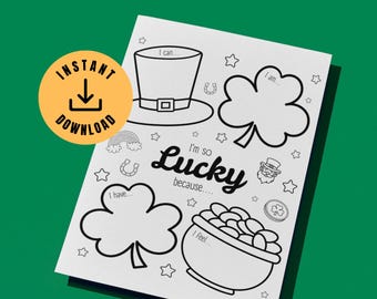St. Patrick's Day-werkblad dankbaarheid: kleuractiviteit voor kinderen (pdf)