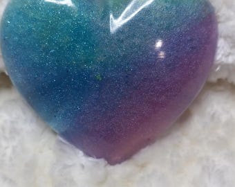 Resin Pocket Heart 2 Inch-Handmade Heart Token Gift, Anxiety Comfort Gift, Keepsake Love Stone, Small Heart Gift For Her, Inspirational Gift