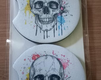 Personalized Car Coasters, Custom Car Cup Holder Coasters, Absorbent Neoprene Car Accessories, Cute Gift For Her, Auto Interior Decor