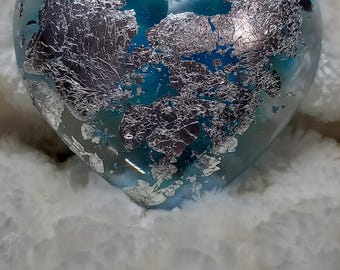 Resin Pocket Heart 2 Inch-Handmade Heart Token Gift, Anxiety Comfort Gift, Keepsake Love Stone, Small Heart Gift For Her, Inspirational Gift