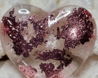 Resin Pocket Heart 2 Inch-Handmade Heart Token Gift, Anxiety Comfort Gift, Keepsake Love Stone, Small Heart Gift For Her, Inspirational Gift