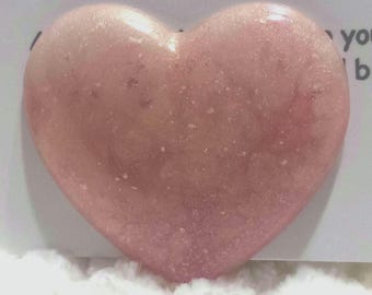 Resin Pocket Heart 2 Inch-Handmade Heart Token Gift, Anxiety Comfort Gift, Keepsake Love Stone, Small Heart Gift For Her, Inspirational Gift