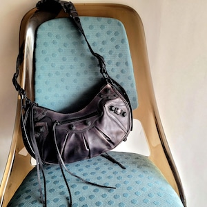 BALENCIAGA Le Cagole Small Shoulder Bag, Matte Black