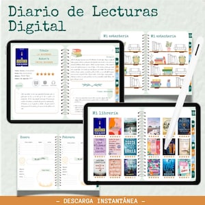 Spanish Digital Reading Journal • Reading Log • Digital Reading Journal • Reading and Book Planner