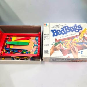 Board Game Bed Bugs, 1985 Milton Bradley Motorized Tweezer