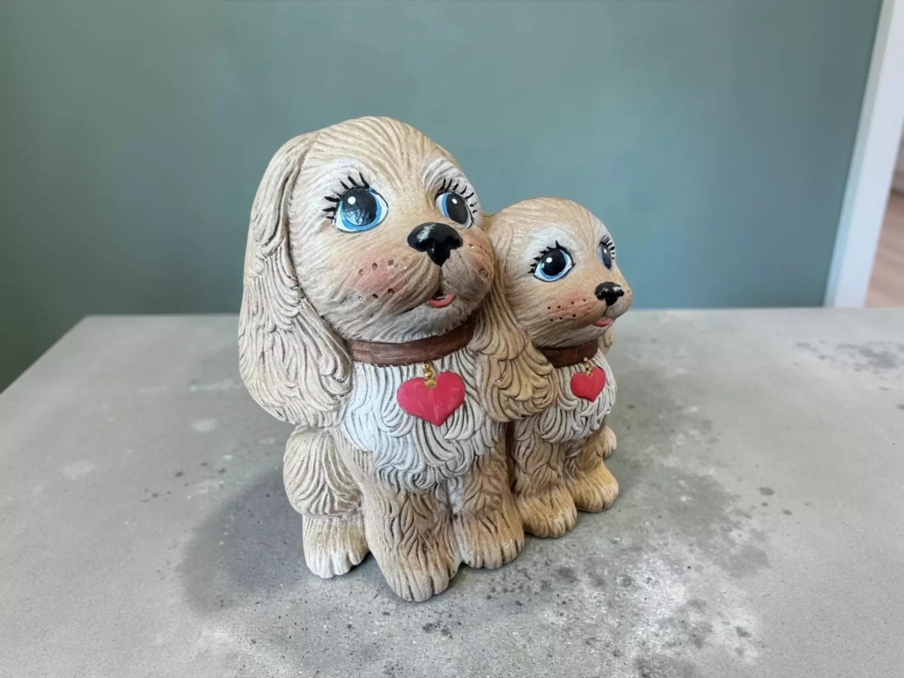 Big Eye Dog Figurine - Etsy
