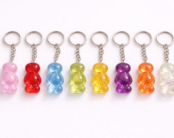 Resin jelly baby keyring