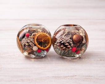 Christmas Tealight Holder | Resin Candle Holder | Festive Table Decor | Christmas Home Decor | Handmade UK |