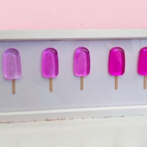 Pink 3d resin Ice lolly picture