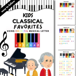 Kids Classical Piano: Color-Coded Beginner Songs (PDF Download)
