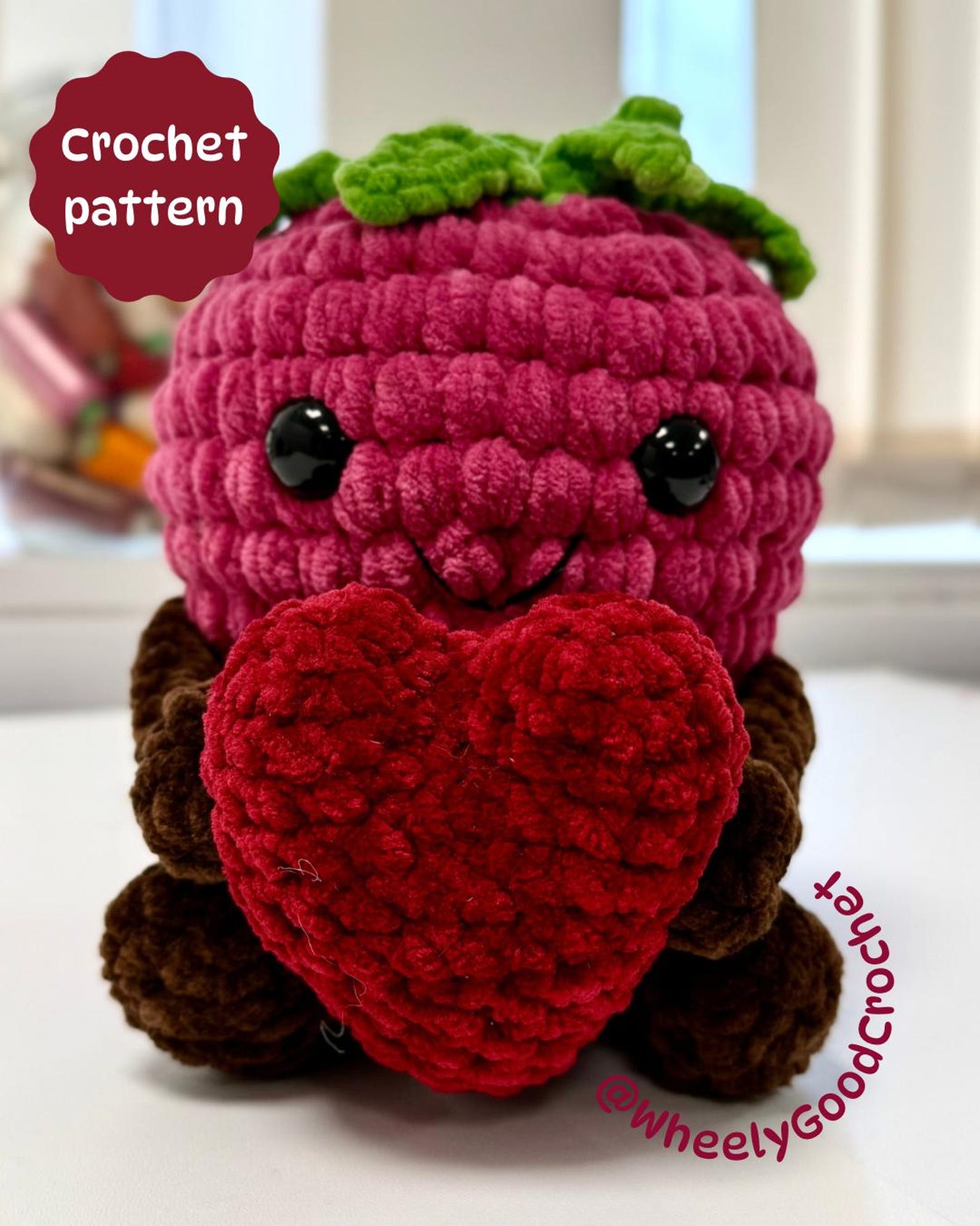 Romeo the Raspberry Crochet Pattern - Etsy